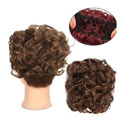 Messy Bun Haarteile Stücke synthetische Kämme in unordentlichem Dutt-Haarteil for Frauen, unordentliches Dutt-Scrunchie-Chignon-Haarteil, lockige Dutt-Erweiterungen, Scrunchie-Haar Brötchen Haarteil(Q von XUJUAN-0227