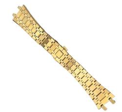 XXBWUK Edelstahl-Uhrenarmband Für AP Royal Oak Armband Herren Damen Armband Mit Faltschließe 21 Mm 26 Mm(Middle Gold Strap) von XXBWUK