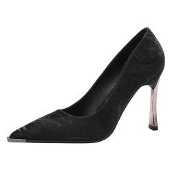 XYHAOAI Damen Pumps Spitz Heel Heels Sexy Based Comfort Party Hochzeit Geschäft Klassisch Stiletto Heel- Geschlossene Zehe Pumps| Stöckel Absatz,Schuhe Pumps,Pumps Spitz,Black 9cm,38 EU von XYHAOAI