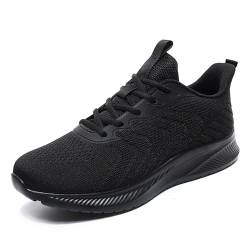 XYHAOAI Schuhe Damen Herren Sneaker Laufschuhe Turnschuhe Sportschuhe Leichtgewichts Atmungsaktiv Laufschuhe Outdoor Fitness Sporthalle Schuhe Herren Sneaker,Schwarz,42 EU von XYHAOAI