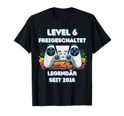 Gamer 6 Jahre Controller Zocker Legendär Level Geburtstags T-Shirt von XactOutfitEU