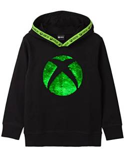 Xbox Hoodie Jungen Mädchen Kinder Flip Pailletten Spiel Black Sweater 8-9 Jahre von Xbox