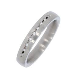 XEN Bandring Schlitz mit 9 Brillanten 0,045 ct TW/SI 54 (17.2) von Xen