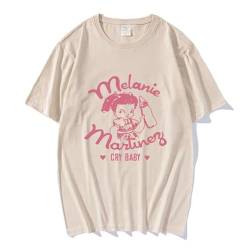 Kurzarm Melanie Martinez Cartoon Print T Shirt Baumwolle Casual Sweatshirt, Kindermode Rundhals T-Shirt Sport Casual Unisex Kurzarm-White||XS von Xiakila