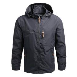 Xiangdanful Leichte Sommerjacke Herren Stretch Frühlingsjacke Männer Einfarbig Bomberjacke Vintage Blouson Jacke mit Kapuze Dünne Fliegerjacke Bequeme Pilotenjacke Winddicht Übergangsjacke von Xiangdanful