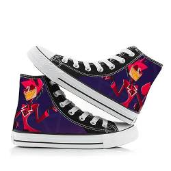 Xinchangda Hazbin Hotel High Top Canvas Schuhe Unisex Anime Alastor/Angel Dust/Charlie Morningstar/Vaggie Printed Flats Shoes Anime Fashion Sneakers, Typ4, 38.5 EU von Xinchangda