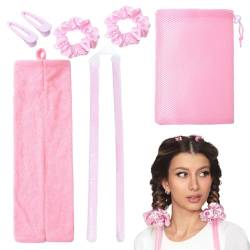 Heatless Lockenwickler - Overnight Curls Stirnband, Heatless Curling Rod Headband | Bead Curling Iron Heat- Lockenstab 7-teiliges Set Quick Curling Artefakt, Schlafen Lockenwickler Haar Lockenwickler von Xinhuju