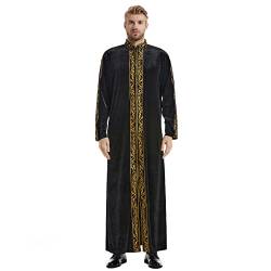 Xinvivion Herren Arab Kaftan Muslimische Robe Naher Osten Thobe, Islamische Ethnische Kleidung Indische Dishdasha Kirche Gebet Kandoura von Xinvivion