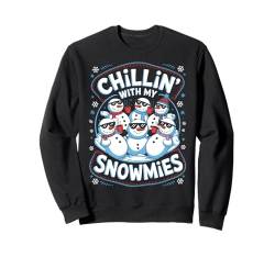 Chillin With My Snowmies Lustiger Schneemann für Weihnachten und Winter Sweatshirt von Xmas Lover Matching Pajamas PJ Kids Men Women Tees