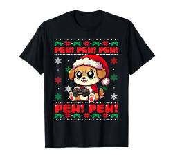 Lustiger Hund Gamer Pew Videospiel Ugly Christmas Boys Kids T-Shirt von XmasByAxisone2024