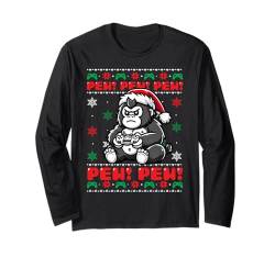 Lustiges Gorilla Gamer Pew Videospiel Ugly Christmas Boys Kids Langarmshirt von XmasByAxisone2024