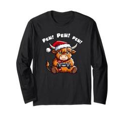 Lustiges Highland Cow Gamer Pew Videospiel Weihnachten Jungen Kinder Langarmshirt von XmasByAxisone2024