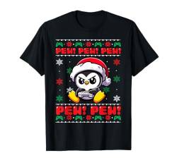 Pinguin Funny Gamer Pew Videospiel Ugly Christmas Boys Kids T-Shirt von XmasByAxisone2024