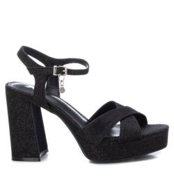 Xti für Damen. 142352 Sandalen 142352 schwarz -Höhe Absatz 10cm (40), 8 bis 10 cm, Schnalle, Lässig, Party von Xti