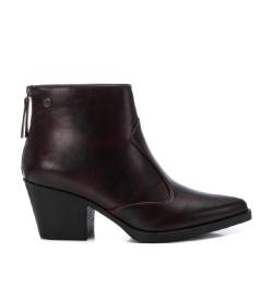 Xti für Damen. 14301504-BURDEOS Stiefelette 143015 burgunderrot (39), 5 bis 8 cm, Reißverschluss, Lässig, Bordeaux von Xti