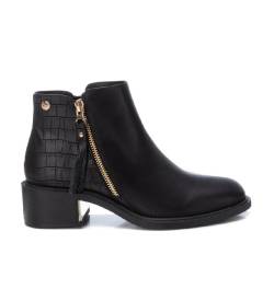 Xti für Damen. 14310201-NEGRO Stiefelette 143102 schwarz (37), 3 bis 5 cm, Reißverschluss, Lässig von Xti