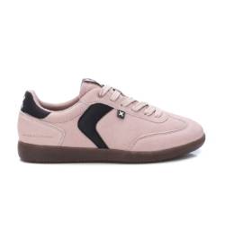 Xti für Damen. 14339703-NUDE Turnschuhe 143397 rosa (40), Leder, Wohnung, Schnürsenkel, Lässig von Xti