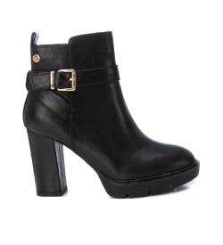 Xti für Damen. 14349001-NEGRO Stiefelette 143490 schwarz (35), 8 bis 10 cm, Reißverschluss, Lässig von Xti