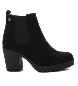 Xti für Damen. 34351 Stiefeletten 034351 schwarz -Radhöhe: 8 cm (36), Stoff, 5 bis 8 cm, Keine, Lässig von Xti