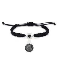 Xtyggoi Individuelles Foto Projektion Armband Personalisierte Herz-Anhänger Armbänder Paare Ich liebe dich geflochtene Armbänder Schmuck für Frauen Männer von Xtyggoi