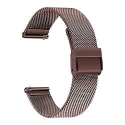 YAGHANG Milanese-Edelstahl-Armband, kompatibel mit Samsung Galaxy Watch3, 18 mm, 24 mm, Schnellverschluss-Band, Mesh-Armband, Watch 3-Armband, Roségold(Black Silver,18mm) von YAGHANG