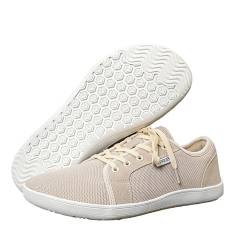 YANFJHV Barfußschuhe Sneaker Turnschuhe Barfußschuhe für den Alltag Füße Gelenke & Körper Barfußschuhe für Damen und Herren Barfußschuhe Anzug Schuhe Herren 43 (Khaki, 39) von YANFJHV