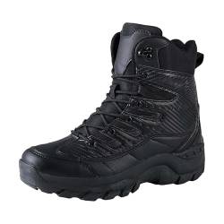 YANFJHV Plüschige, warme Baumwollschuhe, rutschfeste Schneestiefel, Fünf-Finger-Baumwollschuhe, Outdoor-Sportschuhe, Wanderschuhe für Herren und Damen Schuhe Leichtathletik Herren (Black, 44) von YANFJHV