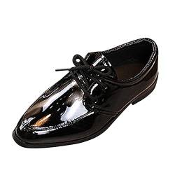 YANFJHV Sportschuhe Kinder Gelegenheits-Kinder-Studenten führen Art-Schuhe aus Baby Schuhe (Black, 35 Big Kids) von YANFJHV