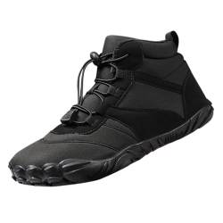 YANFJHV Winterschuhe für Herren und Damen aus gleicher Plüsch- und verdickter Baumwolle mit hohem Schaft, bequem und kältebeständig La Trainer Schuhe Herren 44 (Black, 36) von YANFJHV