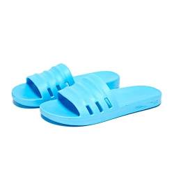 YANGKUI518 Schnelltrocknende Sandalen Mode Persönlichkeit Haus Hausschuhe Sommer Paare Badezimmer Sandalen Männer und Frauen Indoor Drag A Word Drag Strandrutschen(Blue,44) von YANGKUI518