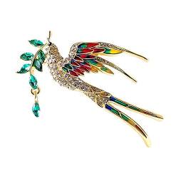 Brosche, Anstecknadel, Bekleidungszubehör, kreative modische Schwalbenbroschen, Anstecknadeln for Frauen, edler Schmuck, luxuriöse, exquisite Vogelabzeichen, Tierkorsage, Anzug-Kleid-Accessoires (Col von YAODCHU