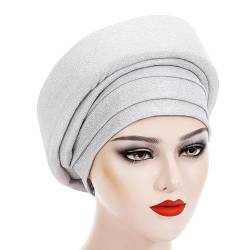 Bequeme Turban Kappen Geeignet Für Den Täglichen Gebrauch Damen Kopfwickel Glitzernde Kopfbedeckung Beanies Headwrap Damen Kopfwickel von YAOGUI