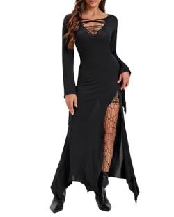 YAOHUOLE Halloween Kostüm Damen Gruselig Korsett Kleid Halloween Schwarzes Kleid Halloween Schwarze M von YAOHUOLE