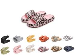 Badeschuhe Damen Herren Cozislides Original Slippers Leopard Wolken Slipper Cloudyzz Schlappen Super Weiche Airfloppy Hausschuhe rutschfeste Pantoletten Badelatschen Offener Zehentranner Sommer von YAQUEKOU