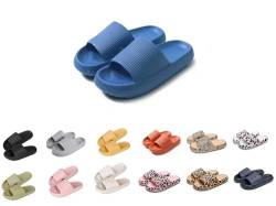 Badeschuhe Damen Herren Cozislides Original Slippers Leopard Wolken Slipper Cloudyzz Schlappen Super Weiche Airfloppy Hausschuhe rutschfeste Pantoletten Badelatschen Offener Zehentranner Sommer von YAQUEKOU