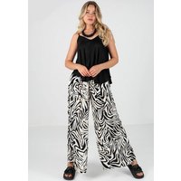 YC Fashion & Style Schlupfhose Sommerhose mit weitem Bein und Animal-Print (1-tlg) High Waist, mit elastischem Bund von YC Fashion & Style