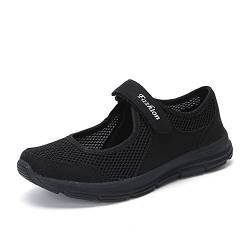 YCBMINGCAN Mode Frauen Schuhe Sommer Sandalen Anti-Slip Fitness Lauf-Sport-Schuhe Damenschuhe Stiefeletten Schwarz 40 (Black, 40) von YCBMINGCAN