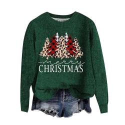 YCBMINGCAN Sale Angebote Pullover Mädchen Lustige Weihnachtspullover Damen Strickpullover Winter Rundhals Pulli Lose Sweatshirt Damen Langarm Oberteile Warm Oberteile Tunika Tops von YCBMINGCAN