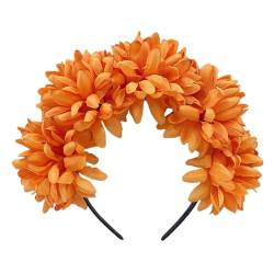 YCHUCH Haar-Accessoires, elegante Stirnbänder mit weichem Stoff Blume Kopfschmuck Mädchen Blume Haarbänder Haarschmuck für Hochzeit Party Cosplay von YCHUCH