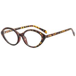 YDFSZD Brille Kleiner Rahmen Katzenauge Reis Nagel Damen Sonnenbrille Urlaub Sonnenbrille Auge,Leopard von YDFSZD