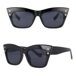 YDFSZD Cat Eye Leopard Damen Sonnenbrille Vintage Damen Sonnenbrille UV400,Schwarz von YDFSZD