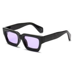 YDFSZD Quadratische Sonnenbrille mit kleinem Rahmen, für Damen, quadratischer Rahmen, Brille, Hellviolett von YDFSZD