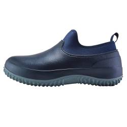 YDYAENIO Gumischtifel Herren Regenstiefel Herren Kurze wasserdichte Gummistiefel Outdoor Bequeme rutschfeste Arbeits-/Kochschuhe Angelstiefel Herren for Regenwetter(Blue,36) von YDYAENIO