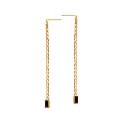 Gold earrings with zirconias - Chains von YES jewellery