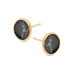 Gold-plated silver earrings with howlite - Talisman von YES jewellery