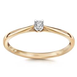 Gold ring with diamond - Éternel von YES jewellery