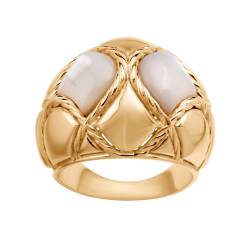 Gold ring with mother of pearl von YES jewellery