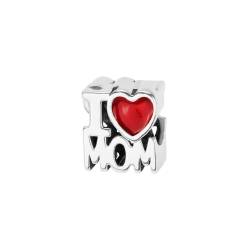 Silver beads with enamel - mom - Dots von YES jewellery