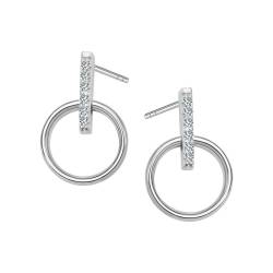 Silver earrings with zirconias - Unique von YES jewellery