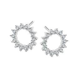 Silver earrings with zirconias - Unique von YES jewellery